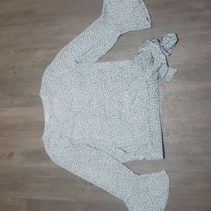 LOFT Ann Taylor womans floral blouse long sleeves